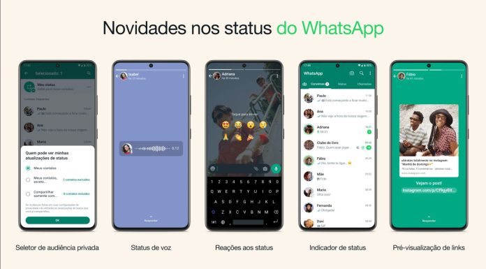 Novas formas de usar o status do WhatsApp